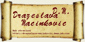 Dražeslava Mačinković vizit kartica